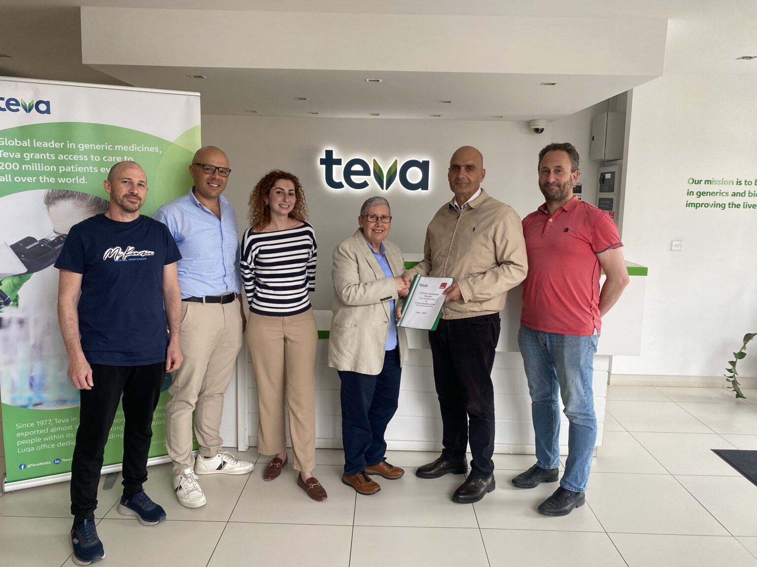 Ftehim Kollettiv ġdid bejn it-Taqsima Kimika u Enerġija – GWU u Teva Malta