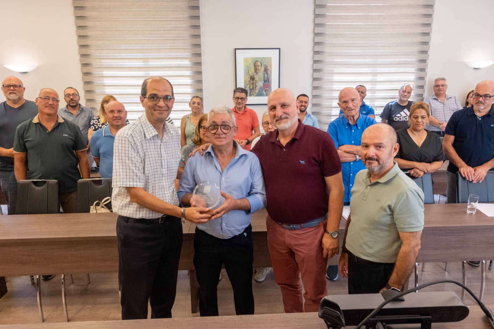 Angelo Psaila recognised for his service to workers on the GWU National Council